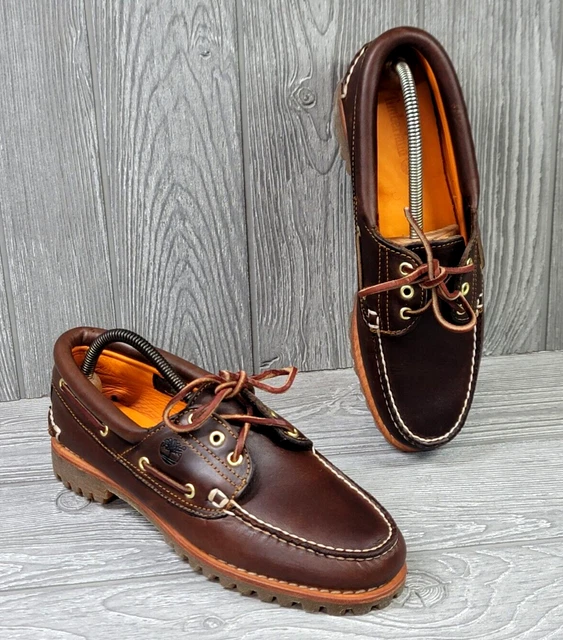 VTG TIMBERLAND HERITAGE Noreen 3 Eye Leather Lug Sole Boat Shoes
