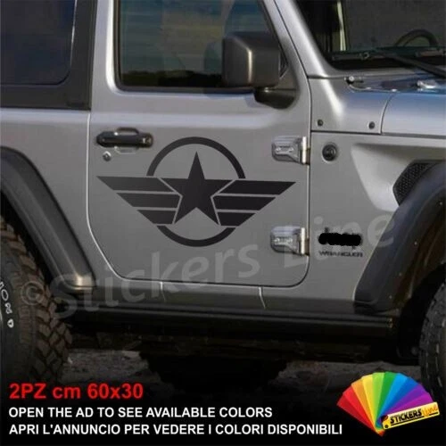 Autocollant étoile Militaire Tout-terrain - Style US Army 4x4 Camouflage - Neuf - Fabriqué En Italie