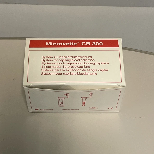 Microvette CB 300 Sarstedt Micro Serum Sample Cuvette 50 pcs New Unopened