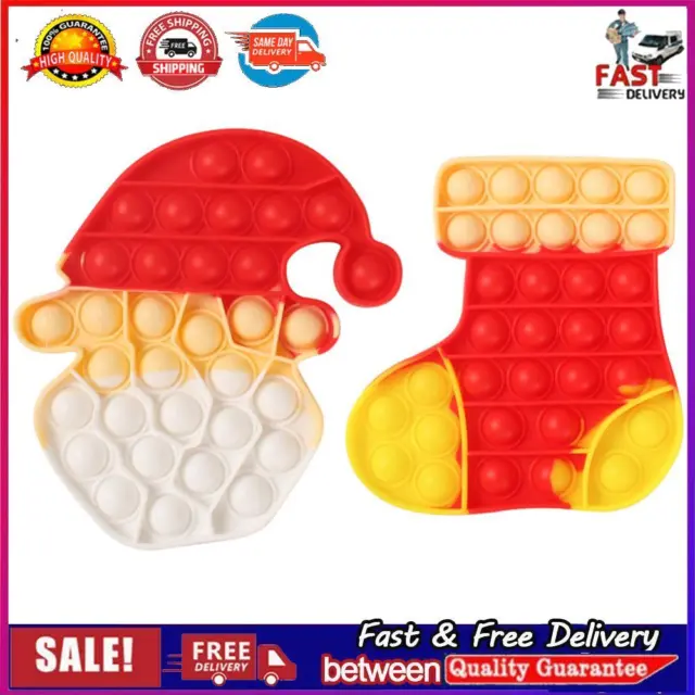 Silicone Decompression Toys Funny Christmas Squeeze Bubble Toys for Kids Adults