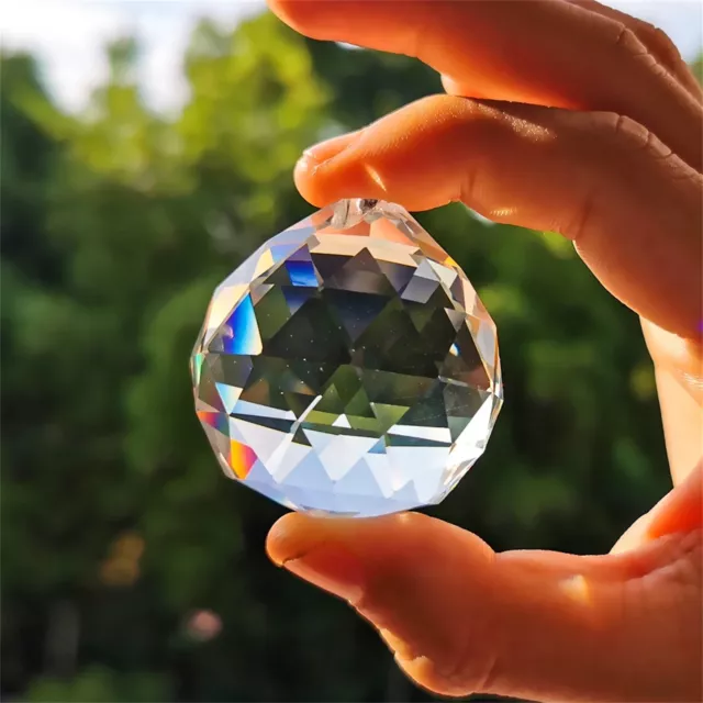 10 PEC 20/30/40 MM Chandelier Clear Glass Prism Crystal Ball Pendant Sun-catcher 2