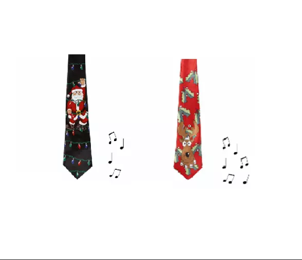 Christmas Novelty Musical Tie - Party Jingle Bells Xmas Fun