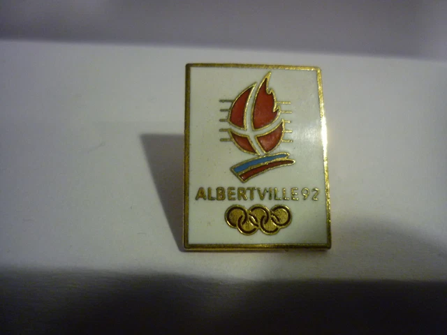 SÉRIE DE PIN'S des JEUX OLYMPIQUES d'Albertville de couleur ROUGE, ou