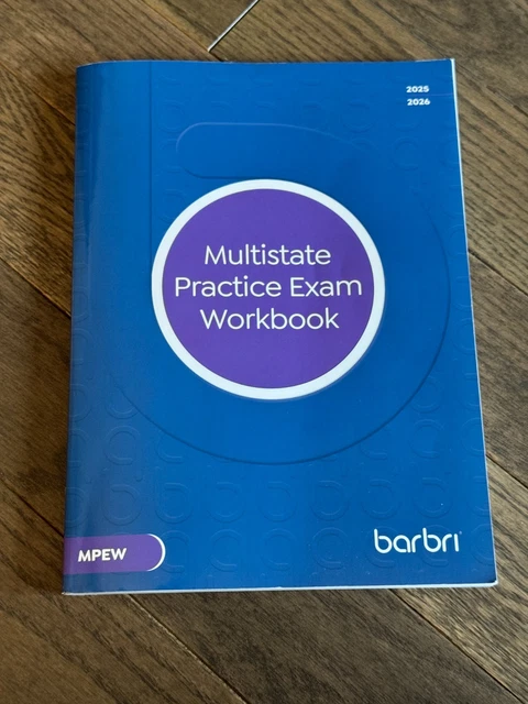 BARBRI MULTISTATE PRACTICE Exam Bar Exam Workbook 2025/2026 $69.02 - PicClick CA