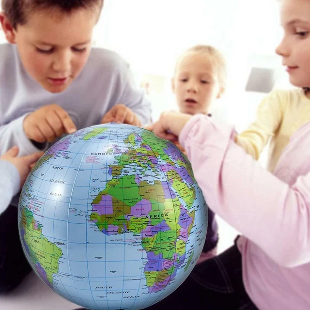 Inflatable Google Map INFLATABLE GLOBE MAP Balloon Ball World Earth Geography Education Atlas ...