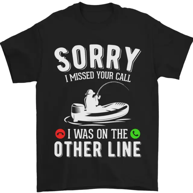Funny Fishing Fisherman On the Other Line Mens T-Shirt 100% Cotton