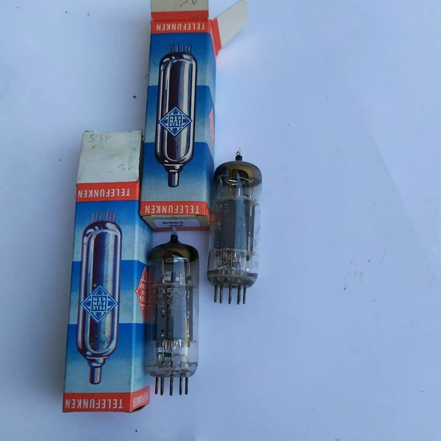 6463 TELEFUNKEN 2 pieces NOS rare audio tube valve 1