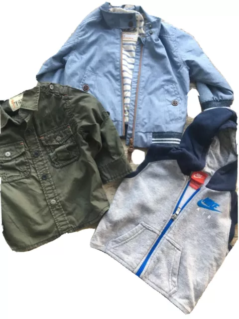 PACCHETTO BAMBINI BAMBINI età 12-18 mesi NEXT giacca casual camicia NIKE gilet felpa con cappuccio