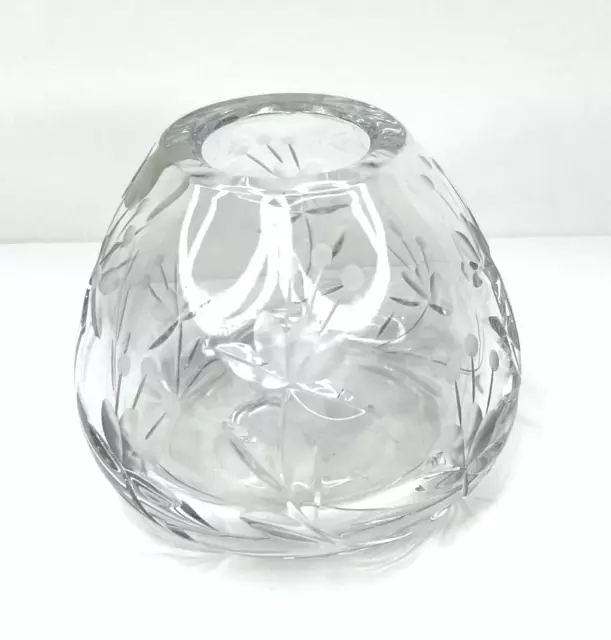 Czech Republic Crystal Clear Bud Vase/Rose Bowl Hand Cut 24% Pb0 Lead Crystal