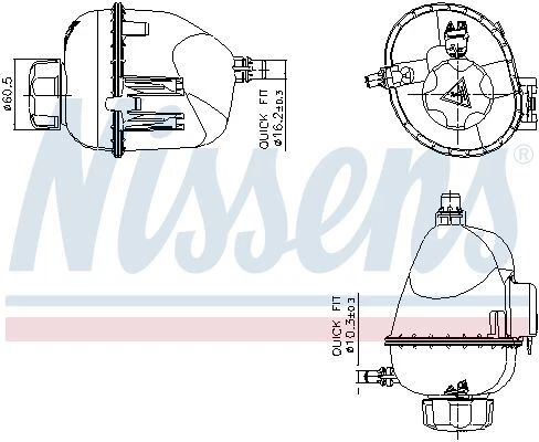 NISSENS Serbatoio compensazione refrigerante 996265 0,7l Plastica