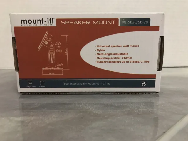 Mount-It! MI-SB202 2 Pieces, Speaker Wall or Ceiling Mount Brackets, Full Motion