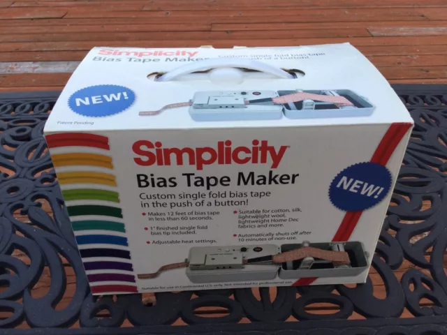 Simplicity 881925 Bias Tape Maker Brand New In Box Sewing