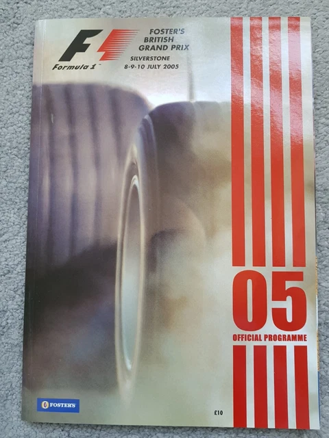 Un programma ufficiale per il Gran Premio di Gran Bretagna 2005. Ottime condizioni.