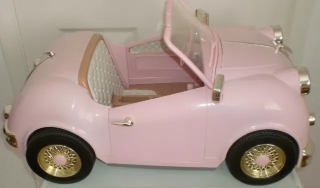 Our Generation Pink Retro Cruiser Dolls Car With Working Lights And Sounds