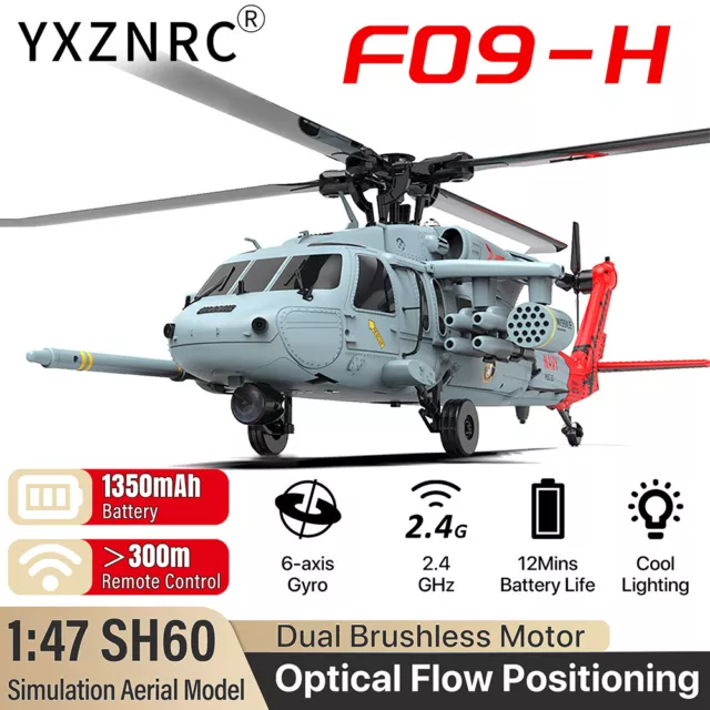 YXZNRC F09-H SH60 2.4G 6-Achsen 8CH GPS Optische Flussortung RC RTF Hubschrauber