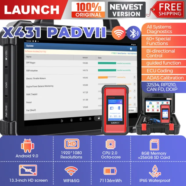LAUNCH X431 PADVII PAD7 diagnostics Programme ÉCU Systèmes Complète Bluetooth FR