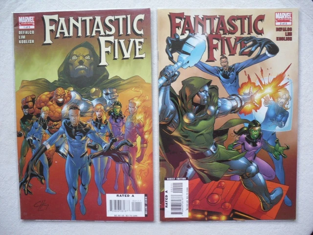Fantastic Five Volume 2 N° 1 À 5 Run Complet Vo État Neuf Near Mint / Mint