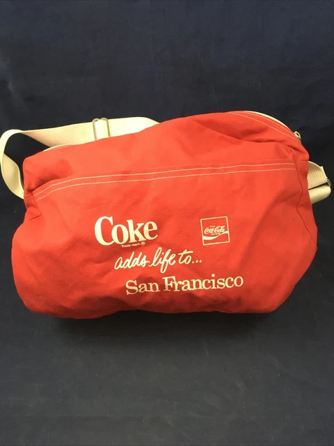 Vintage Coca Cola Coke Small Duffle Bag Red Coke adds life to San Francisco.....