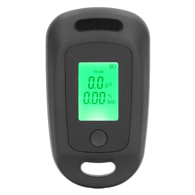 Genikeer Rilevatore Alcol Test, 2 Pezzi Analizzatore Tasso Alcolico, Alcooltest Etilometro Portatile, Rilevatore di Alcool, Test per L 'Alcol Etilometro Professionale con Display Digitale