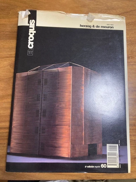 HERZOG DE MEURON El Croquis 1981-2000 Architecture Book Large