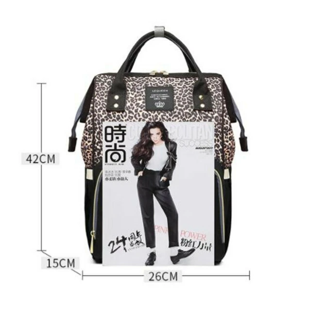 Diaper Bag Backpack Multi-Function Waterproof Baby Leopard Traveling Bags 050 2
