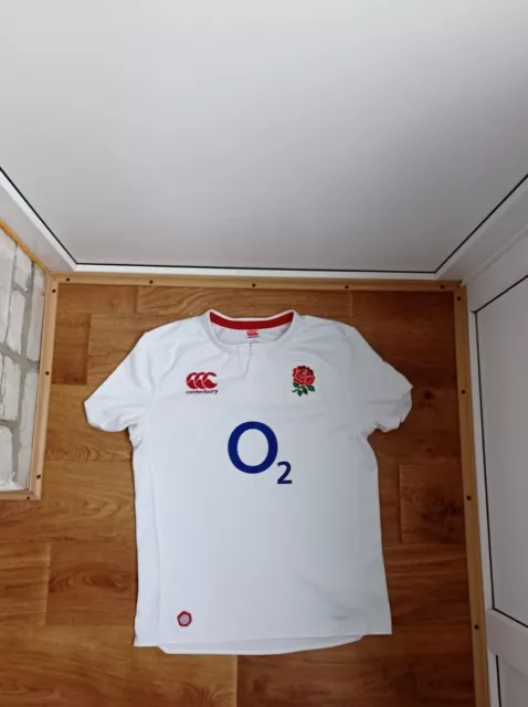 ENGLAND HOME MEN'S CANTERBURY 2018 RUGBY UNION SHIRT JERSEY Sz L Large ...