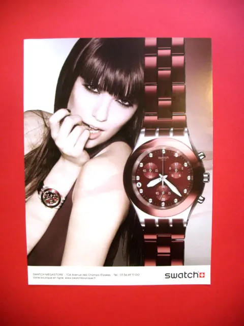 Publicite De Presse Swatch Montre Chronographe Suisse Ad 2011