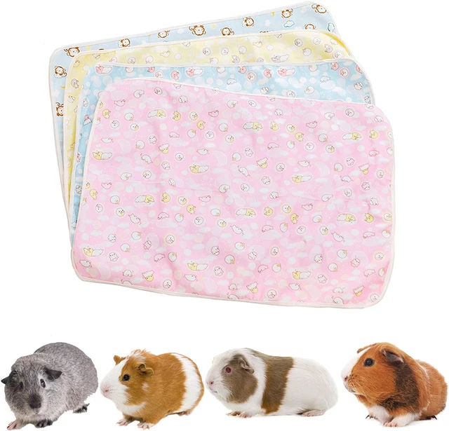 Paquete de 4 almohadillas de cama reutilizables para orinar jaula para conejillos de indias Kathson