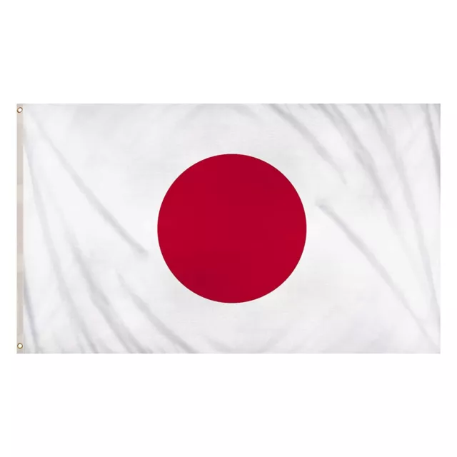 Large 5Ft X 3Ft Japan Flag Uk Japanese National Banner Colour With Brass Eyelets