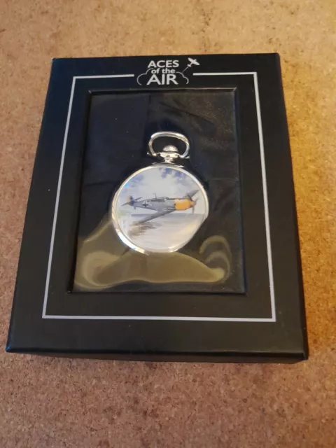 Atlas Editions Aces of the Air Clifftop Chase Messerschmitt ME-109 Pocket Watch.