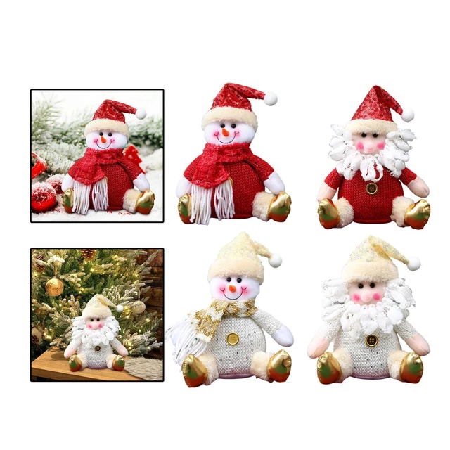 Weihnachtsmannpuppe Weihnachtsstatue Kunstwerk Schneemann Sammlerstück Weihnachten Dekor Dekoration