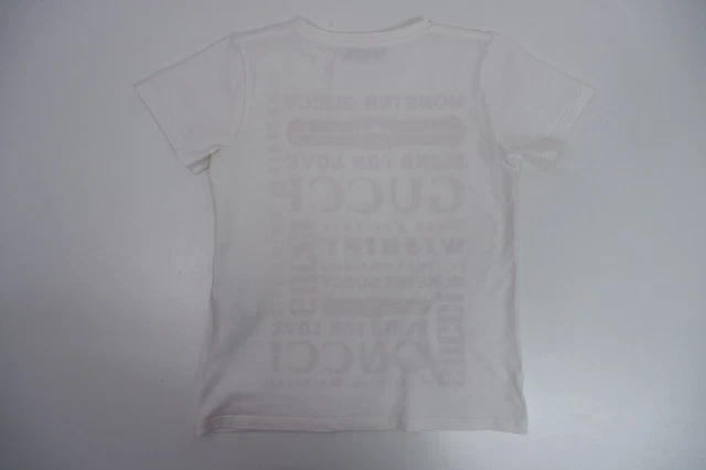 T-shirt ragazzo Gucci età superiore 8 anni stampa logo bianco rosso manica corta 4