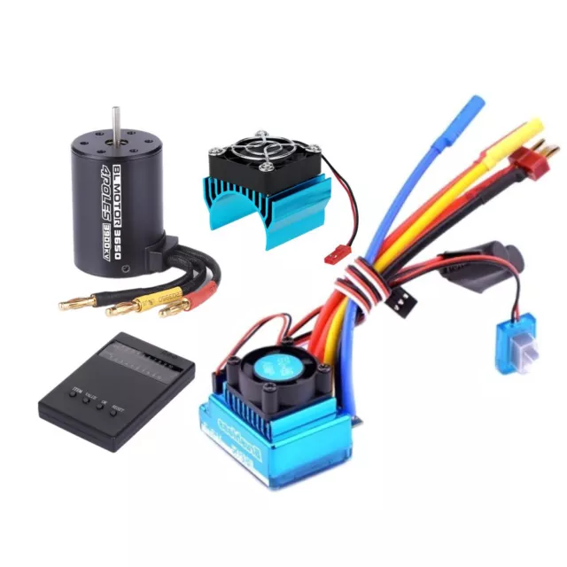 3650 3900KV Waterproof Brushless Motor 120A ESC Combo Set for 1/10 RC Car