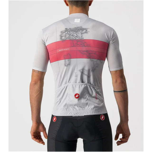 Castelli Maglia Trofeo Rosa Silver Gray/Rosa Giro 2