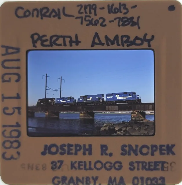 Conrail CR Light Engine Move at Perth Amboy, NJ Original Kodachrome Slide