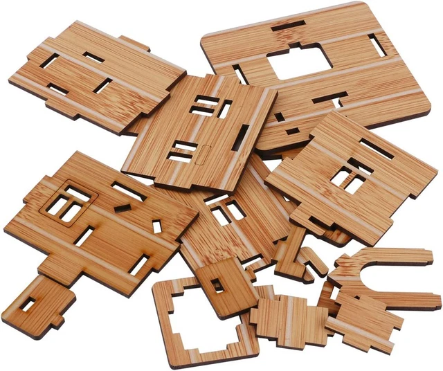 3D Wooden Puzzle Mini DIY Model House Kit Educational Toys Jigsaw Puzzles 3