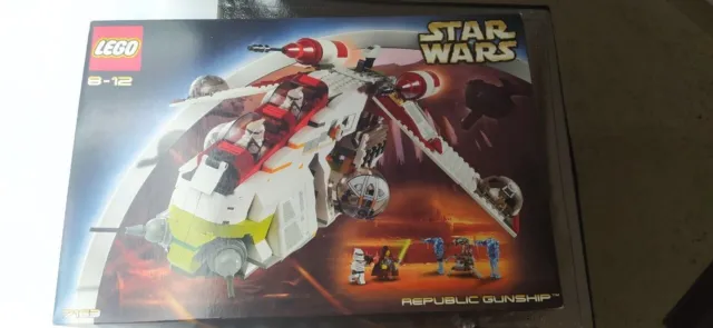 LEGO STAR WARS 7163 Republic Gunship 80% complete with box & instructions 