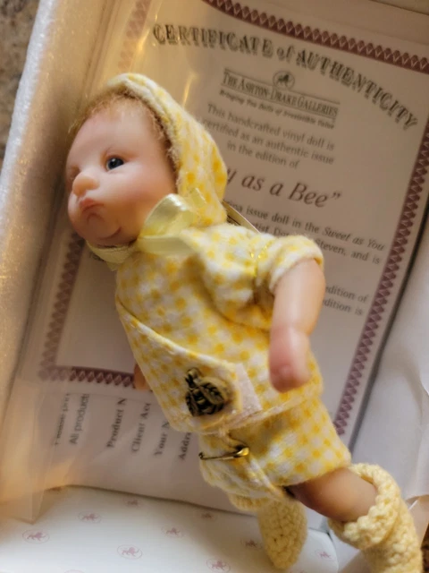 Ashton Drake Galleries 4.5" Vinyl Doll Busy As A Bee