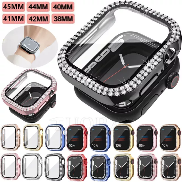 ⭐Schutzhülle Für Apple Watch Series 8-1 SE 41-45mm Cover Bling Hülle Bumper Case