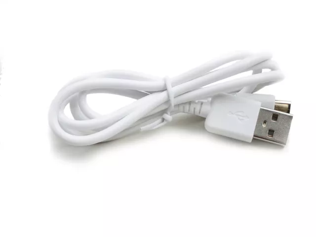90cm USB White Charger Power Cable for Motorola MBP88CONNECT Camera Baby Monitor