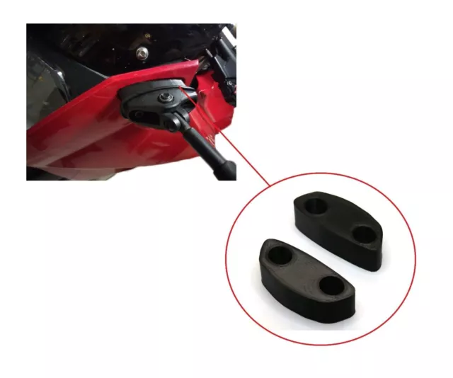 Nuevo adaptador extensor elevador de espejo de montaje negro para BMW F800S...