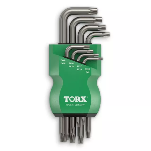 TORX® Winkelschraubendreher Set Stahlgrau 8tlg TX9-TX40 Winkelschlüssel Satz