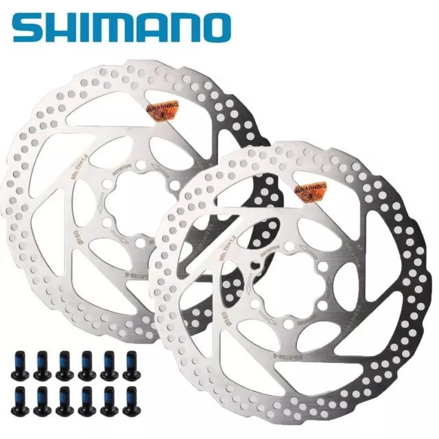 2x Shimano Deore RT56 6 Bolt 160mm Bike Disc Brake Rotor Hydraulic Brakes