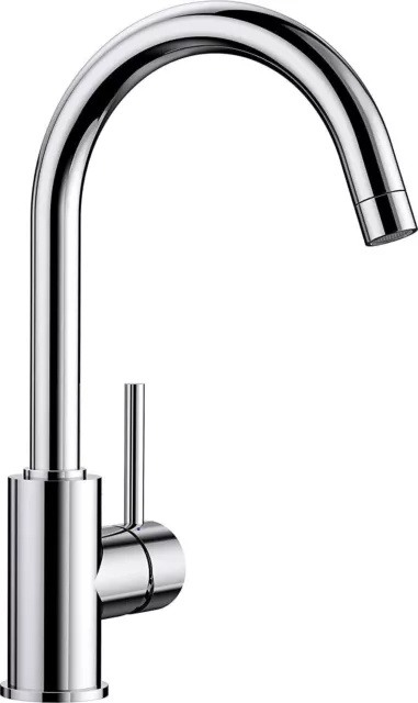 Blanco Mida Polished Chrome Single Lever Swivel Spout Kitchen Sink Mixer Tap 