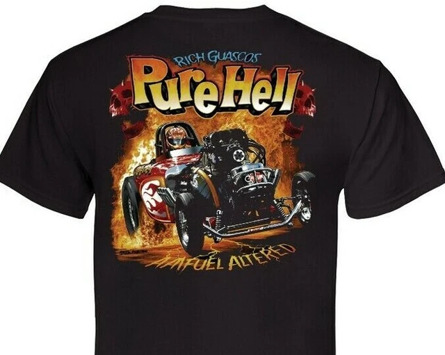 Pisano & Matsubara Men's Black 100% Cotton T-Shirt – NHRA Drag Racing (144)