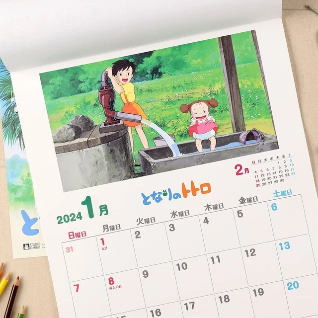 STUDIO GHIBLI MY Neighbor Totoro Calendar 2024 Monthly Wallmounted EUR