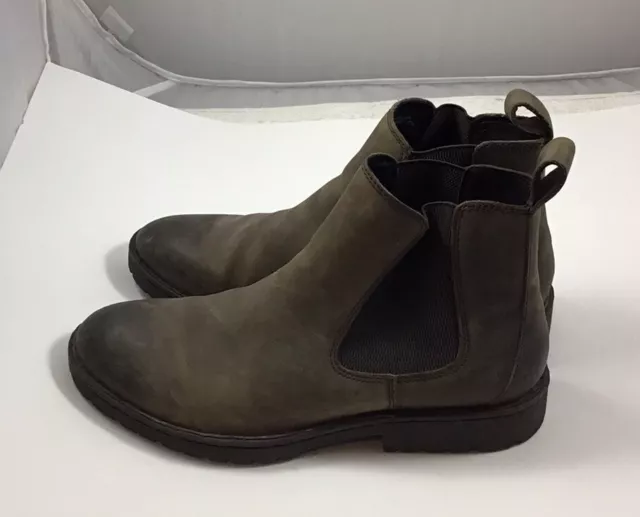 BORN MEN S JULIAN Boot Size 9.5 Chelsea Brown Leather Pull On