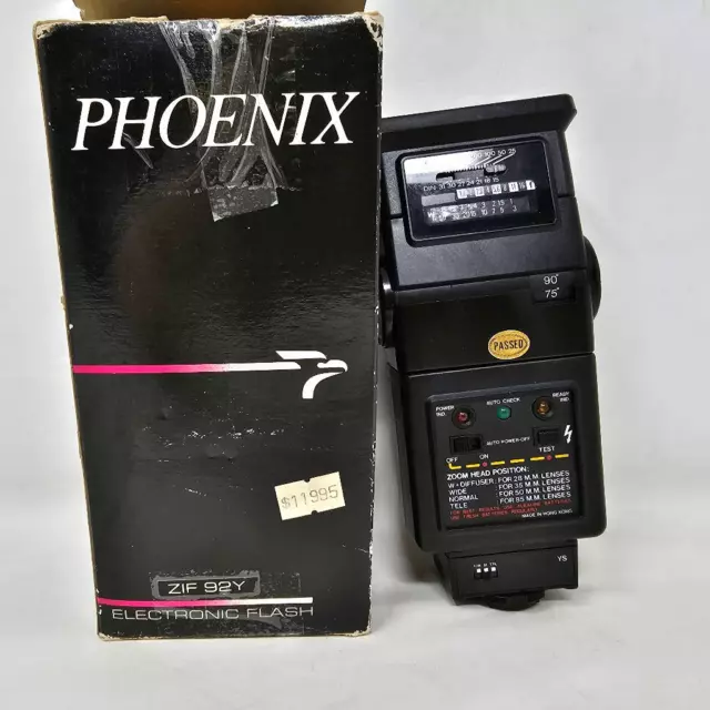 Phoenix Zif 92Y Electronic Auto Focus Flash For Minolta Cameras Old Stock