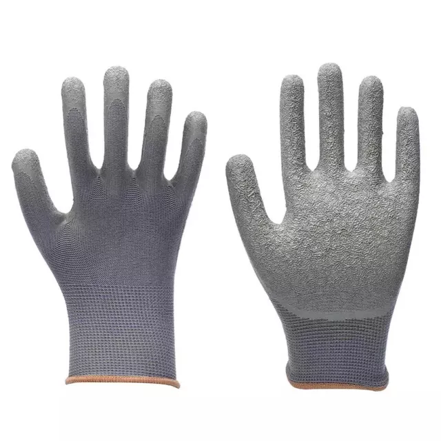 Work Safety Polyurethane Coated Nylon Work Gloves 380-5 (1/ 6 /12 Pairs)
