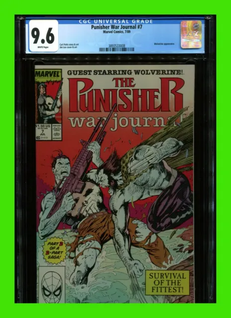 Punisher War Journal #7 CGC 9.6 WOLVERINE Jim Lee NEW CASE